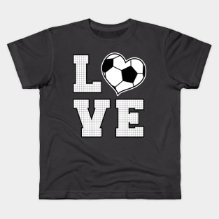 Love Soccer Heart design Kids T-Shirt